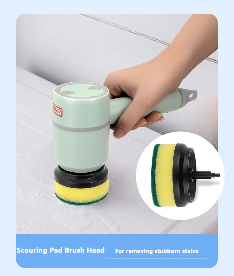 3 in 1 Electric Cleaning Brush USB Rechargeable Automatic Kitchen Dishwashing Brush Bathtub Tile Professional Cleaning Brush