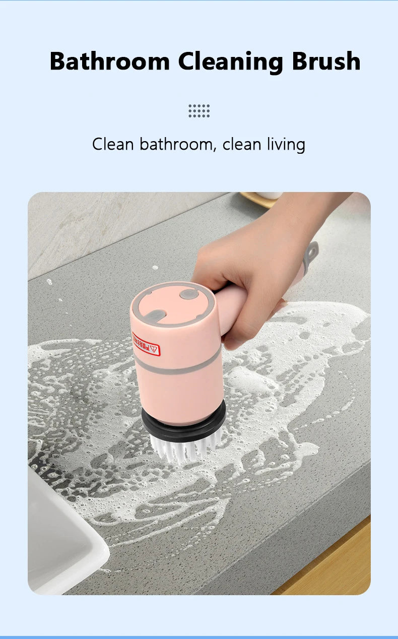 3 in 1 Electric Cleaning Brush USB Rechargeable Automatic Kitchen Dishwashing Brush Bathtub Tile Professional Cleaning Brush