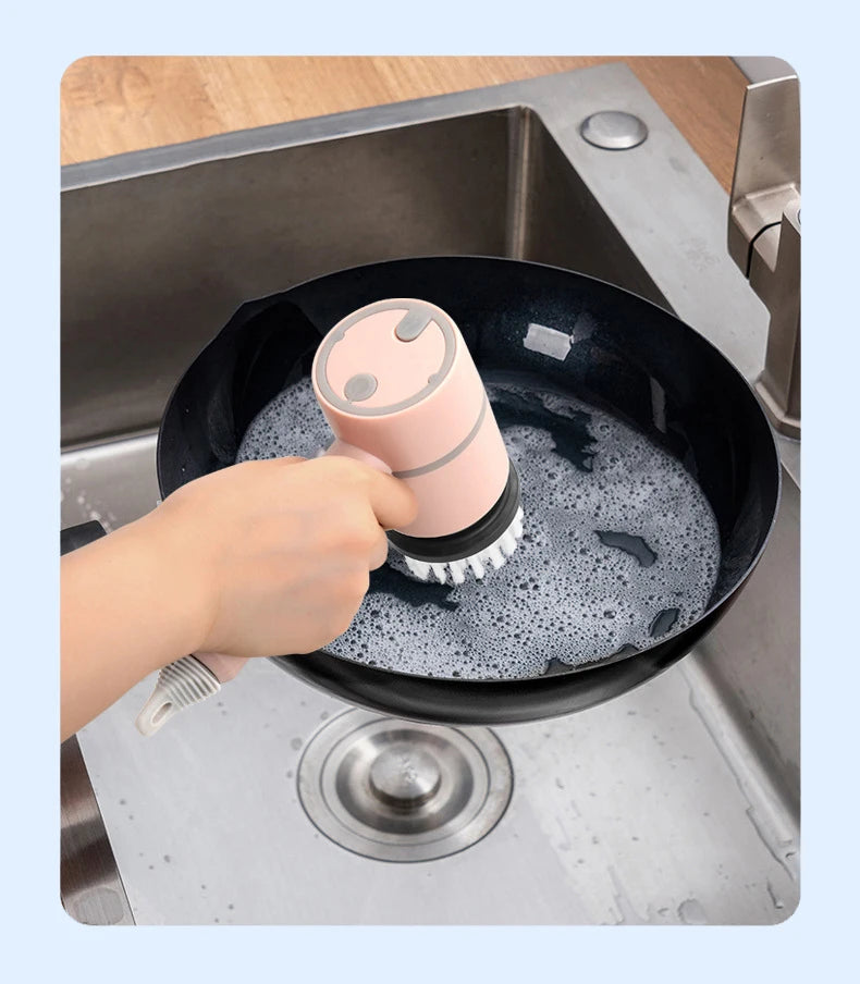 Electric Cleaning Brush USB Rechargeable Automatic Wireless Handheld Kitchen Dishwashing Brush Bathtub Tile Cleaning Brushes